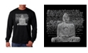LA Pop Art Men's Word Art Long Sleeve T-Shirt - Zen Buddha